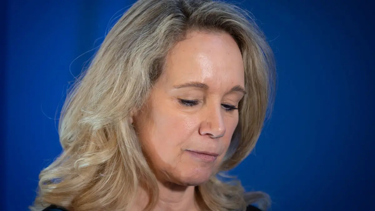 Statement Kultursenatorin Wedl-Wilson: 24.04.2026, Berlin: Sarah Wedl-Wilson (parteilos), Berliner Senatorin für Kultur und Gesellschaftlichen Zusammenhaltt, während eines Pressestatements zu den Folgen des Rechnungshofberichtes. Foto: Soeren Stache/dpa +++ dpa-Bildfunk +++