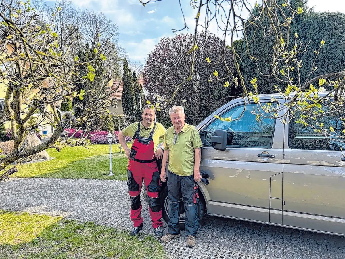 Ein gut eingespieltes Team: Peter Oschim (l.) und Landschafts-Atelier-Firmenchef André Brödler