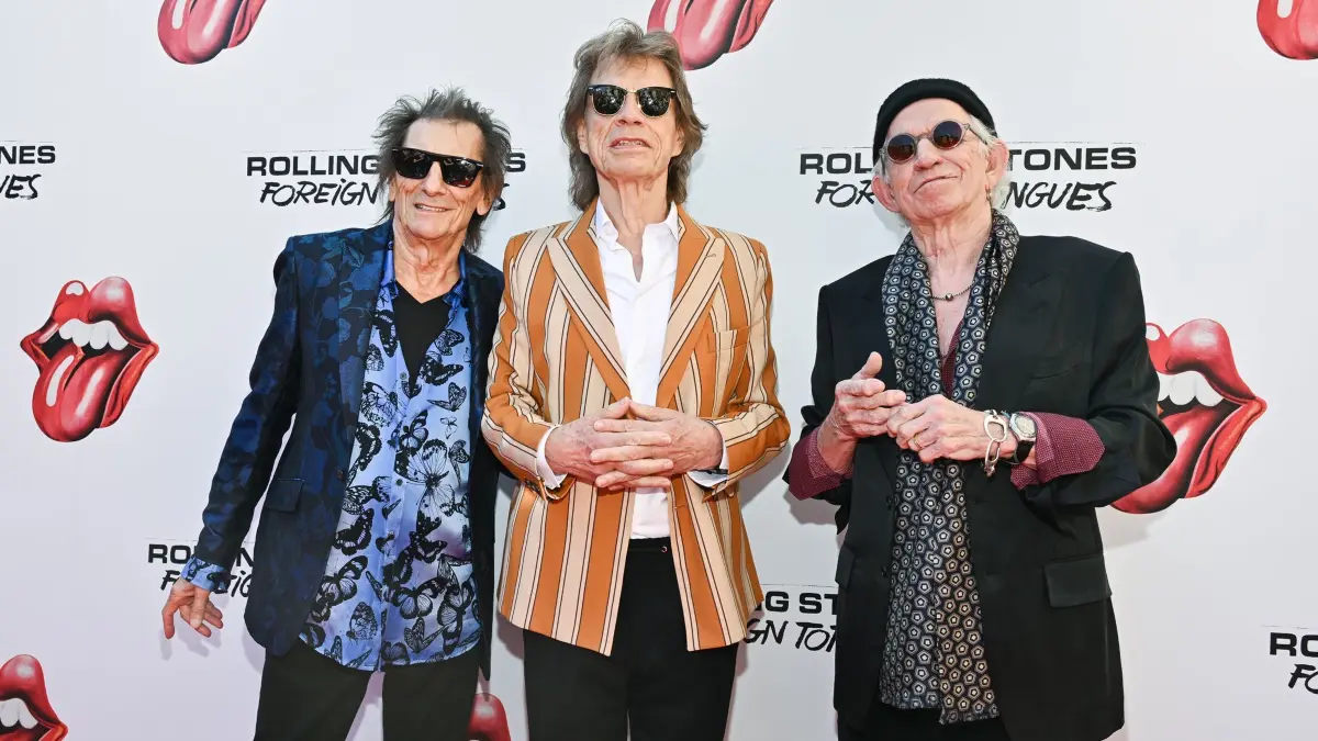 The Rolling Stones Album Launch Event: 05.05.2026, USA, New York: Ronnie Wood (l-r) Mick Jagger und Keith Richards kommen zur Vorstellung des Rolling Stones-Albums "Foreign Tongues" in New York. Foto: Evan Agostini/Invision/AP/dpa +++ dpa-Bildfunk +++
