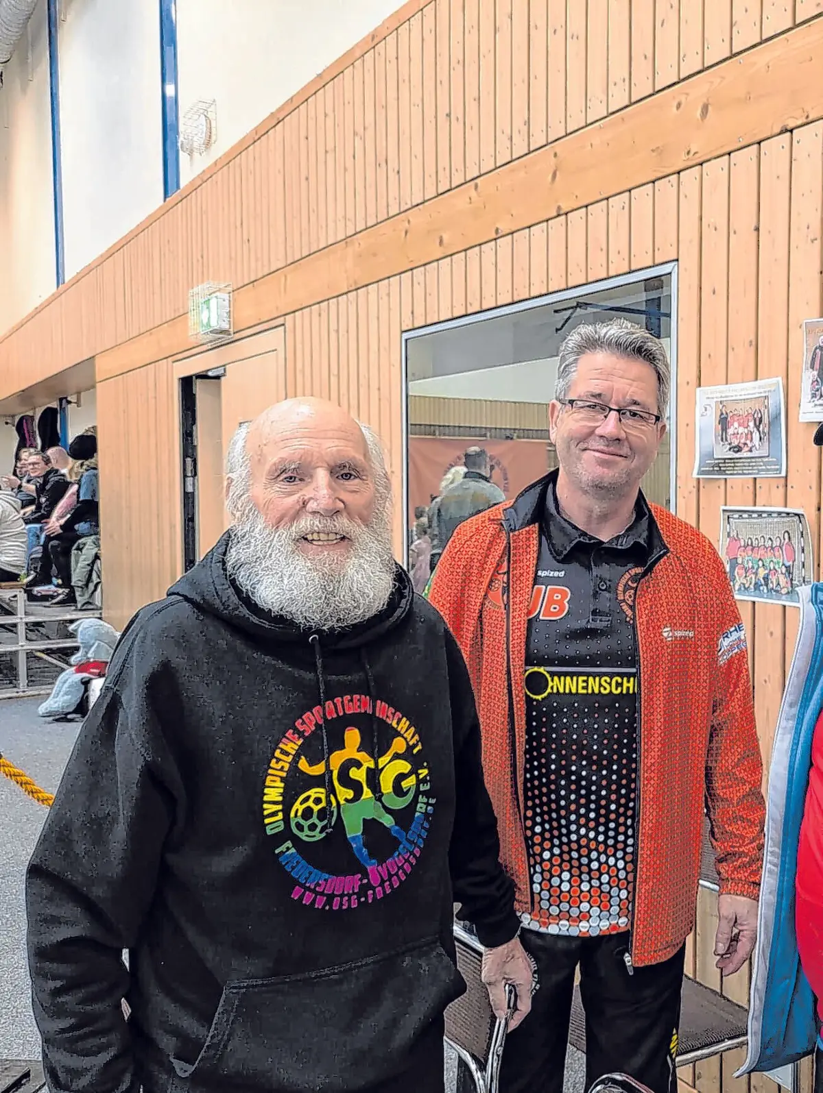 Ehrenmitglied Klaus Häcker und der OSG-Vorsitzende Jens Berthold haben den Verein mit aus der Taufe gehoben.