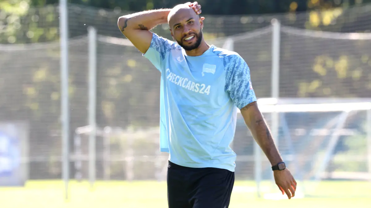 DEU, DFL, 2. FBL Hertha BSC, Training, : DEU, DFL, 2. FBL Hertha BSC, Training, / 24.09.2025, Sportforum, Berlin, DEU, DFL, 2. FBL Hertha BSC, Training, im Bild John Anthony Brooks Hertha BSC Berlin 25 DFL - regulations prohibit any use of Photographs as image sequences and/or quasi-video *** DEU, DFL, 2 FBL Hertha BSC, Training, 24 09 2025, Sportforum, Berlin, DEU, DFL, 2 FBL Hertha BSC, Training, im Bild John Anthony Brooks Hertha BSC Berlin 25 DFL regulations prohibit any use of Photographs as image sequences and or quasi video nordphotoxGmbHx/xEngler nph00076