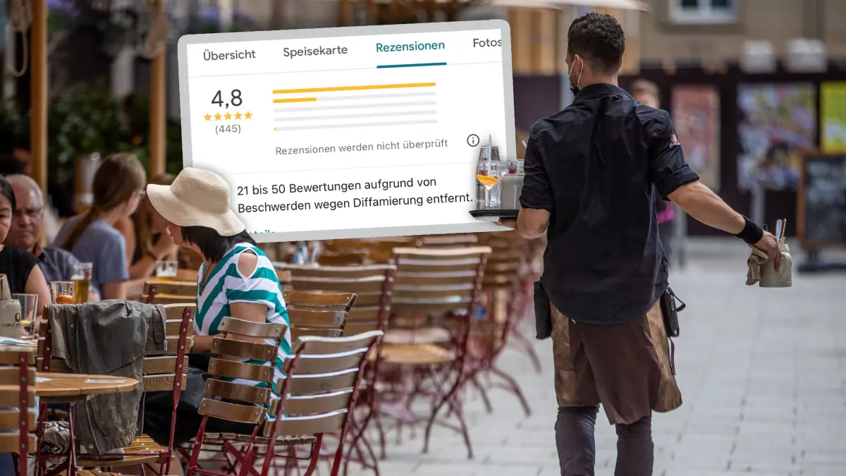 Fotomontage Online-Bewertung Restaurant