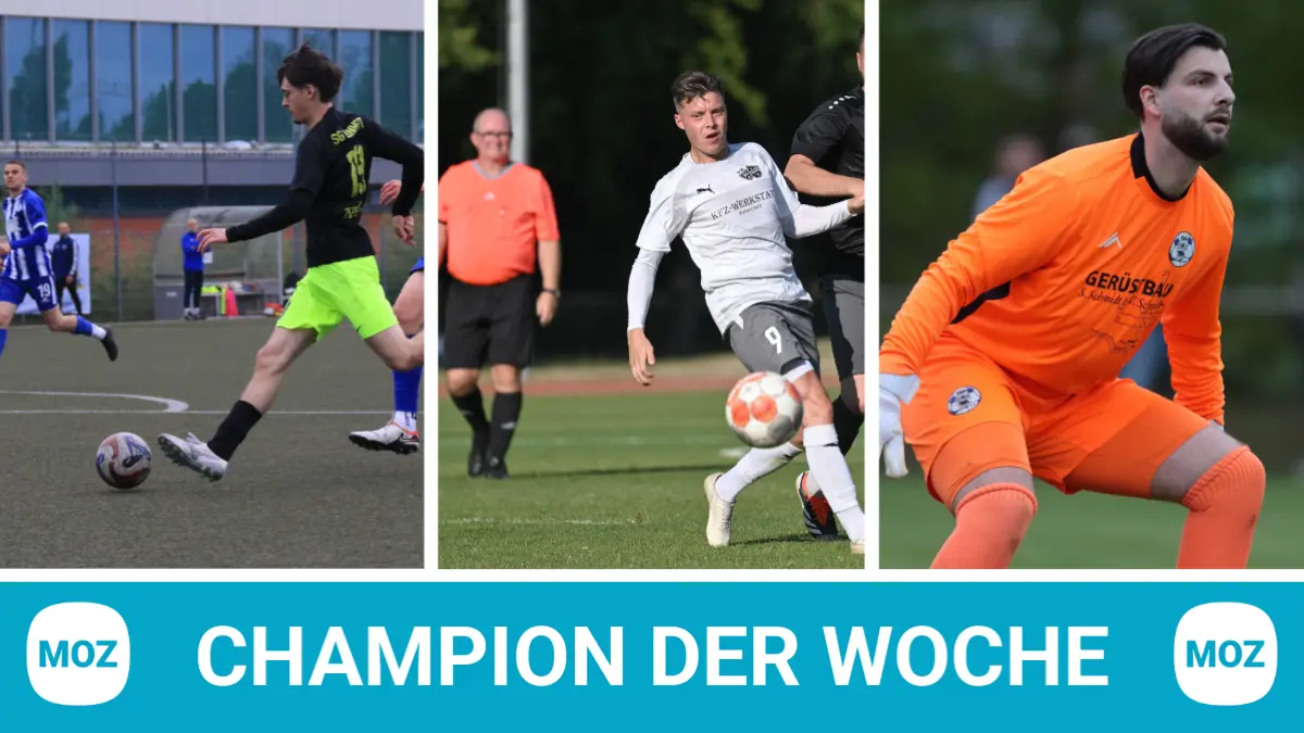 Maurice Platow, Dustin Berger und Julius Gehrke sind die Kandidaten für den MOZ-Champion der Woche.