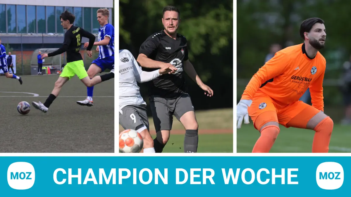 Maurice Platow, Dustin Berger und Julius Gehrke sind die Kandidaten für den MOZ-Champion der Woche.