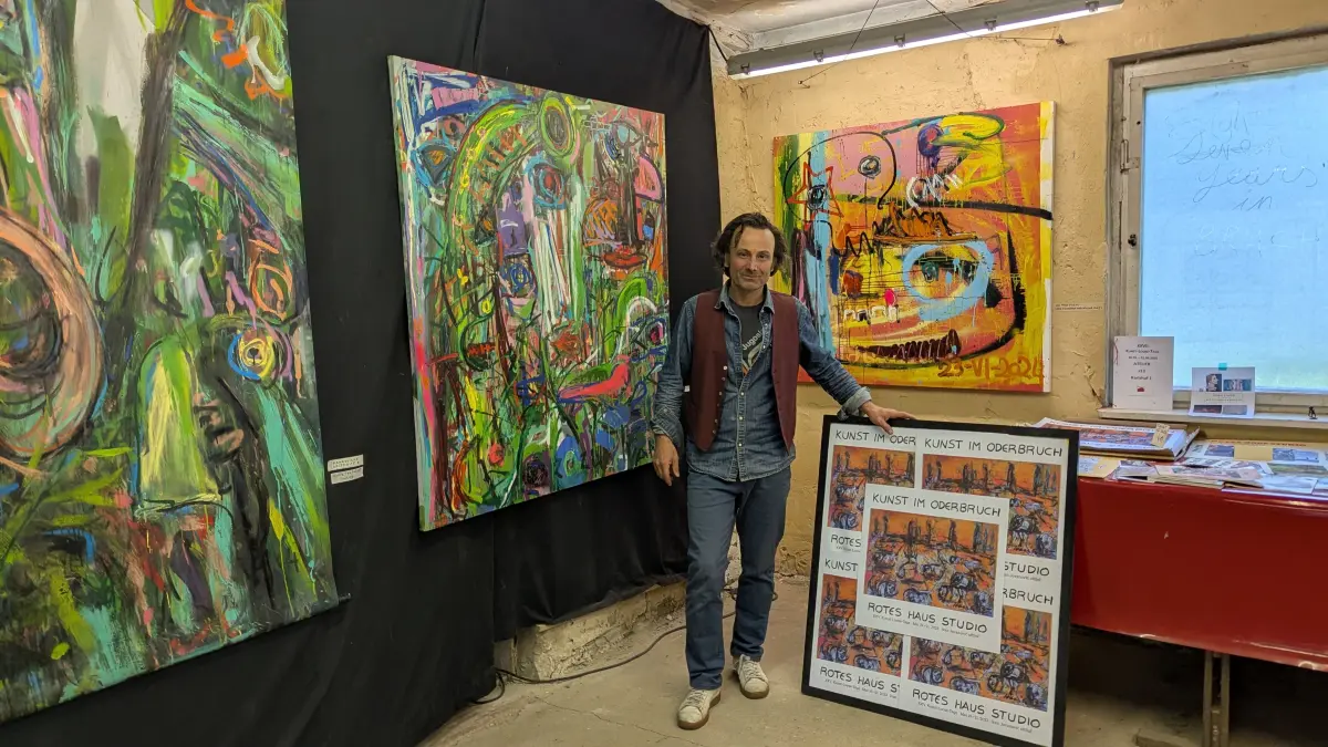 Ivan Jovanovic zu den Kunst-Loosen Tagen 2026 in seinem Atelier in Karlshof.