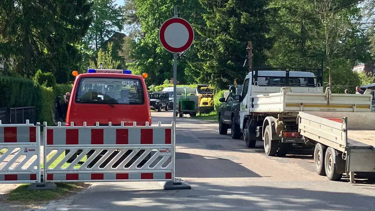 Bombe in Oranienburg, Ortsteil Lehnitz, KMBD bestätigt Bombe am 18. Mai 2026, Bombenfund in der Bachstelzenwiese, Sperrbereich tritt vor Ort in Kraft