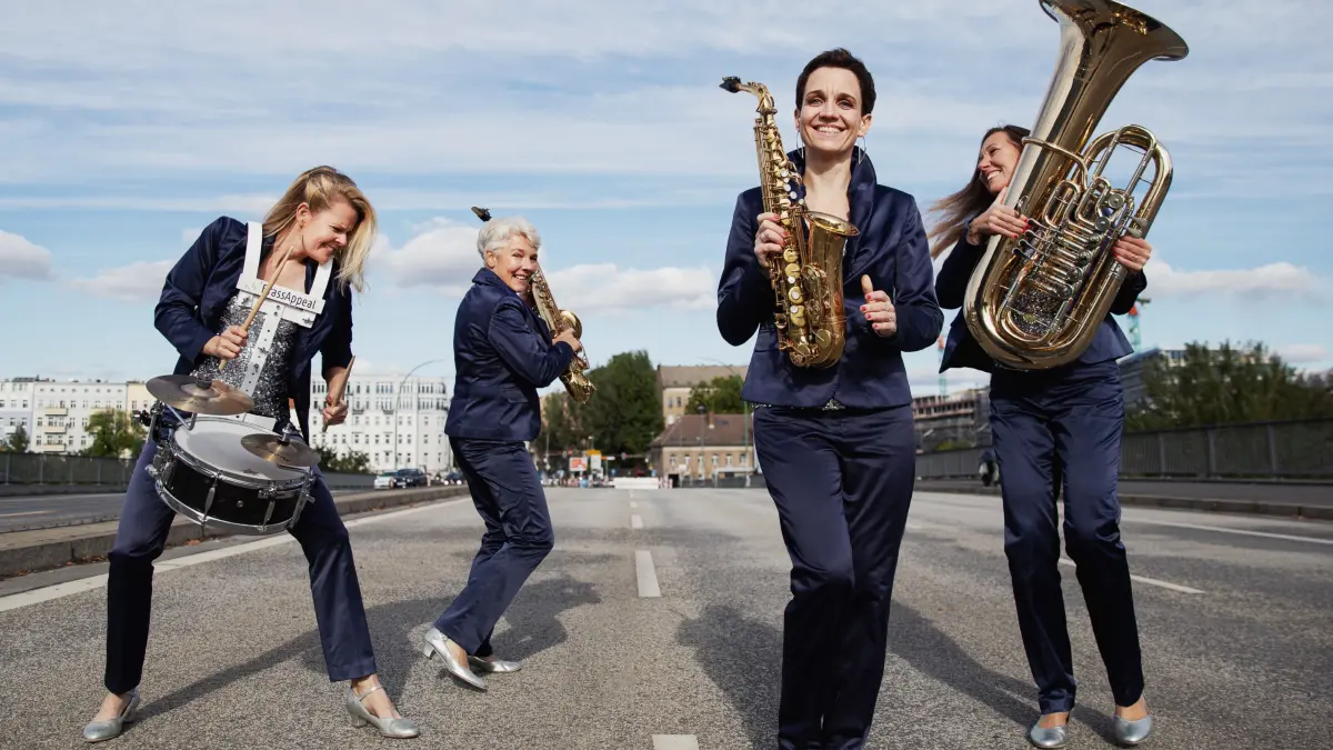 Berlin. Frauenband BrassAppeal. Bild vom 06.10.2019 Foto: Dovile Sermokas - Pressefoto