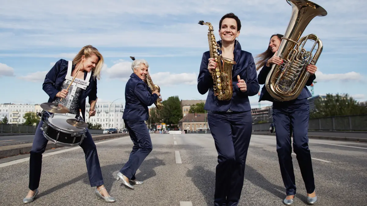 Berlin. Frauenband BrassAppeal. Bild vom 06.10.2019 Foto: Dovile Sermokas - Pressefoto