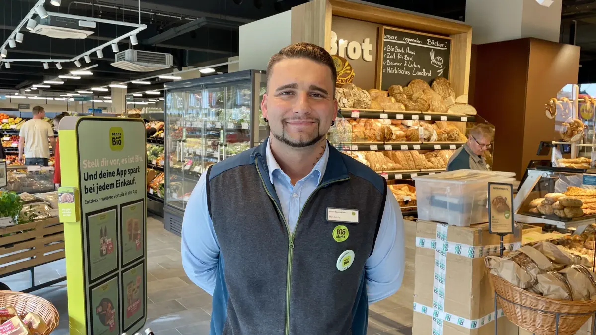 Neuer Biomarkt Bioladen Filiale von Denns BioMarkt in Oranienburg eröffnet am 21. Mai 2026, Bio-Sortiment, Marktleiter Enrico Maurice Garten