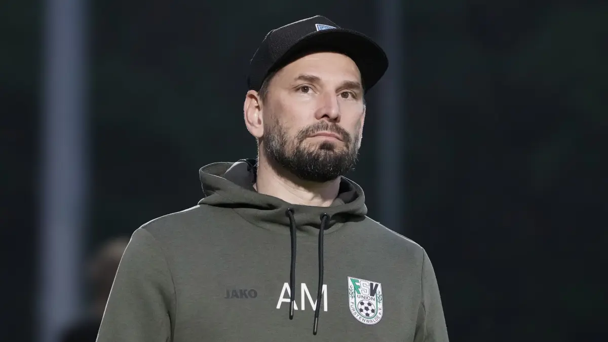 Fussball : Fürstenwalde, Fussball Brandenburgliga, Union Fürstenwalde - 1. FC Frankfurt, und it's derby time, Trainer Alexander Mikulin
22.05.2026 FOTO BENK