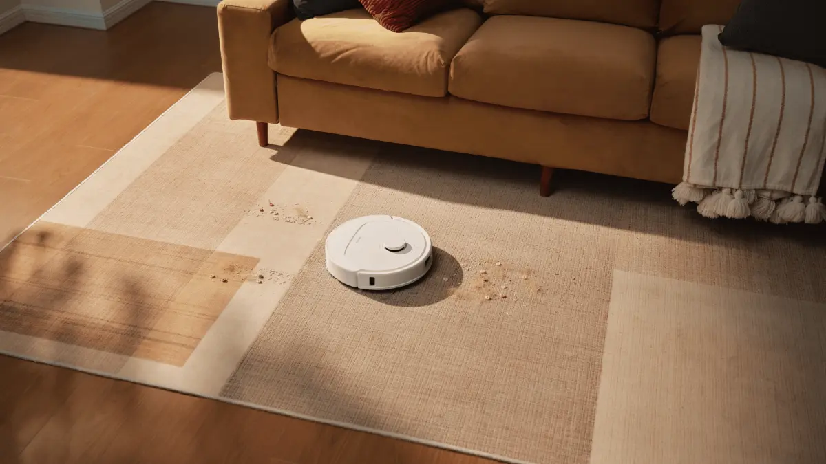 Roborock Qrevo S Pro. Gute Saugleistung, die Mops werden bis zu zehn Millimeter bei Teppichen angehoben.