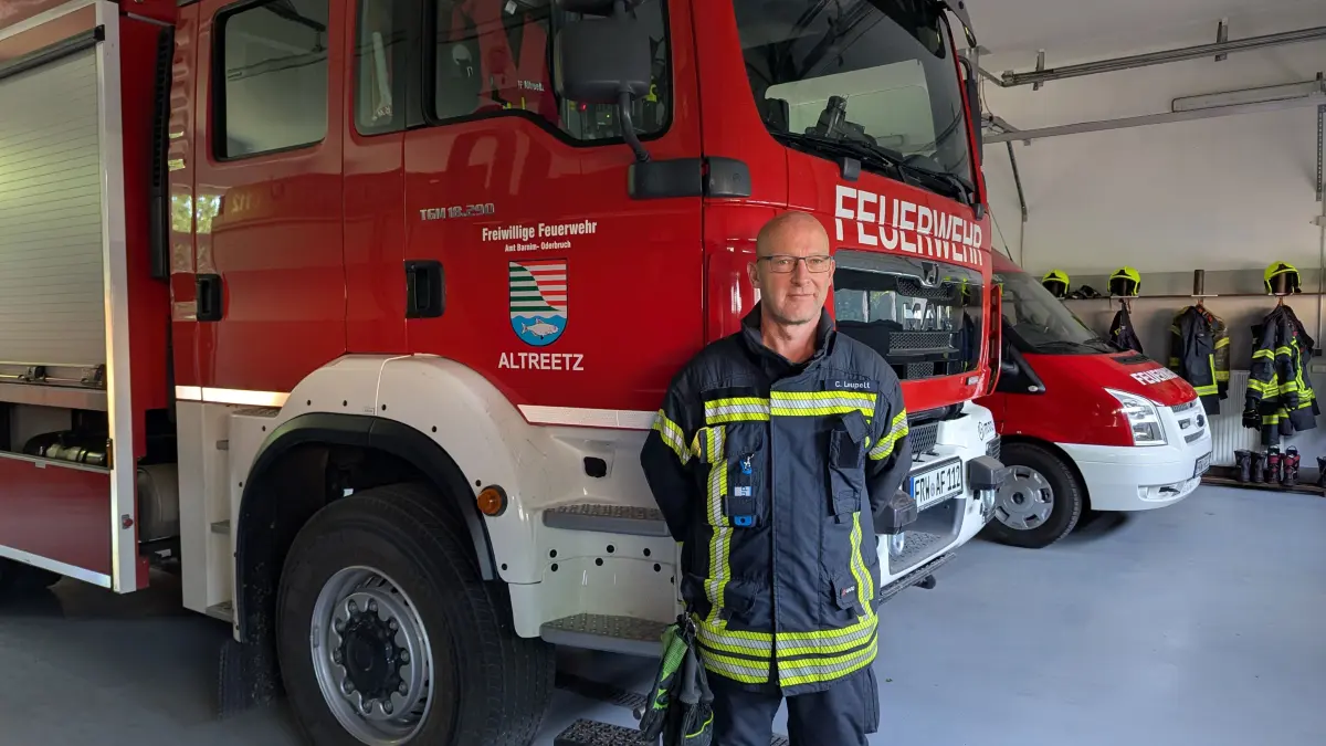 Christian Leupelt, Ortswehrführer der Freiwilligen Feuerwehr Altreetz, freut sich auf das 125. Jubiläum seiner Wehr.
