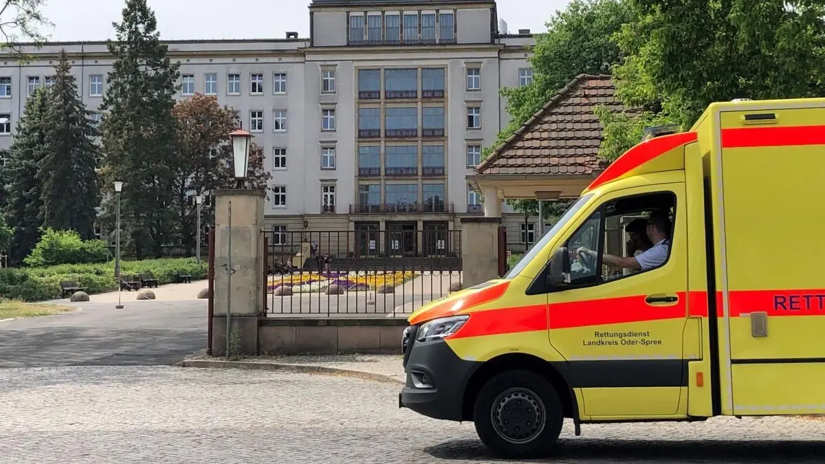 Rettungswagen in Eisenhüttenstadt im Einsatz