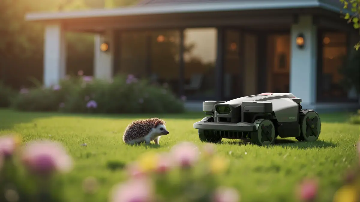 Roborock RockMow Z1. Dank Wildtiermodus und Kameraerkennung sind Igel & Co sicher.