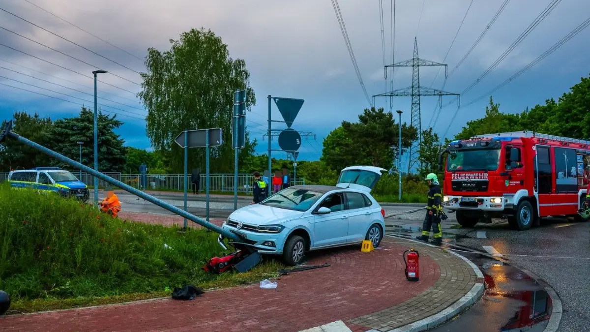 Unfall Marwitz Kreisel Motorrad Fahrlehrer Mai 2026
