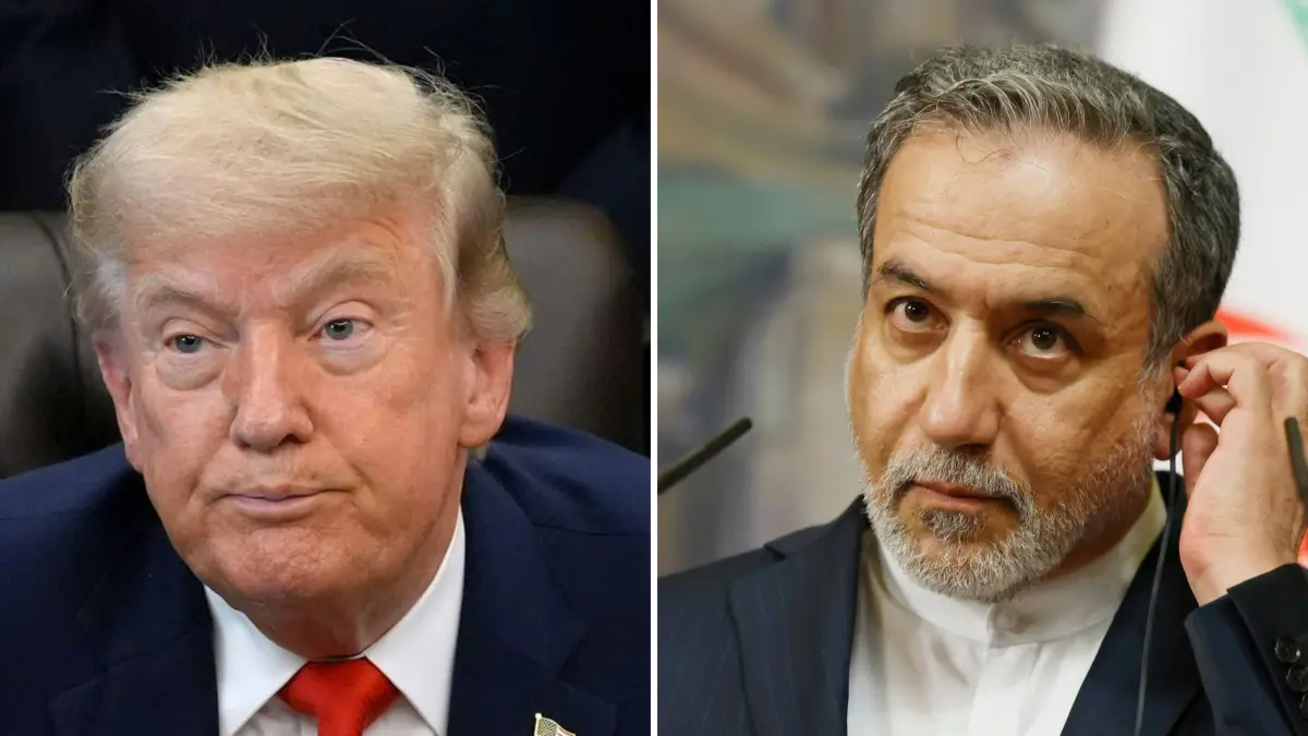 COLLAGE FÜR ONLINE Trump und Araghtschi - kommt es zum Deal zwischen USA und Iran?