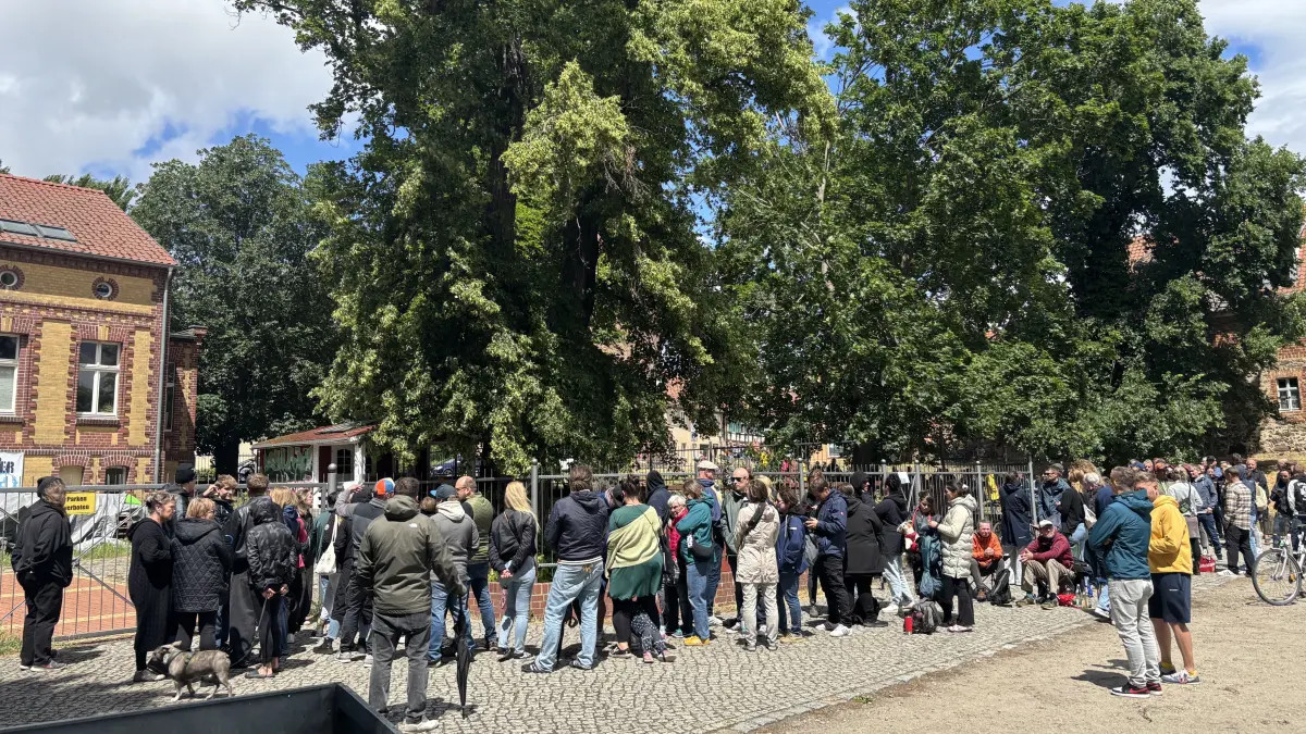 Der Kartenvorverkauf für das Beatsteaks-Konzert in Beeskow läuft. Vor dem Pier 13 in Beeskow gibt es eine lange Schlange.
