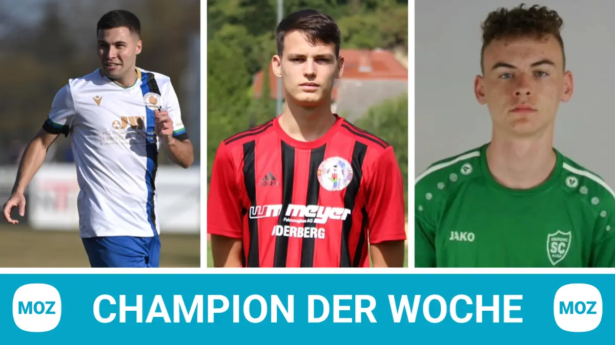 Deniz Citlak, Friedrich Goldbeck und Niclas Winkler sind die neuen Kandidaten für die Wahl zum MOZ-Champion der Woche.