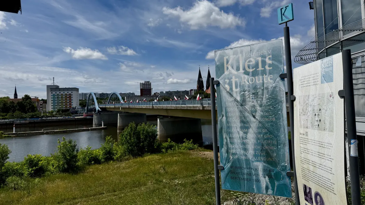 Der sechste von neun Stopps auf der Keist-Route. Sie führt rund 20 Kilometer durch Frankfurt (Oder) und Słubice.