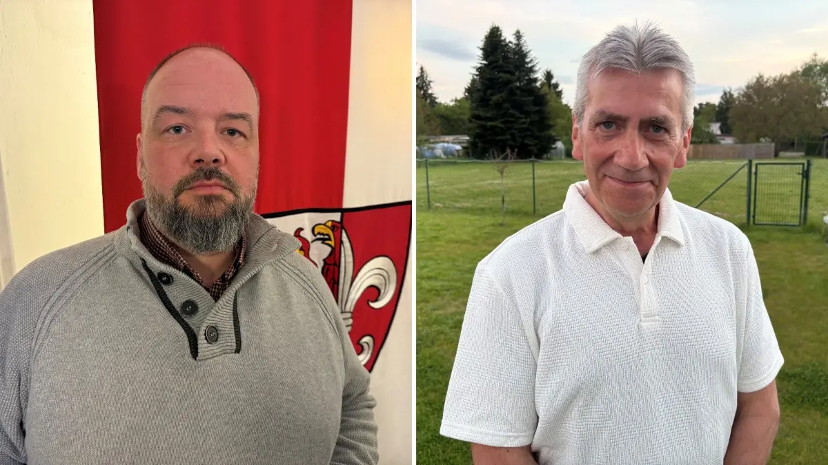 Stadtverordnete Zehdenick: Aimo Knechtel (links) und Bürgermeister René Stadtkewitz