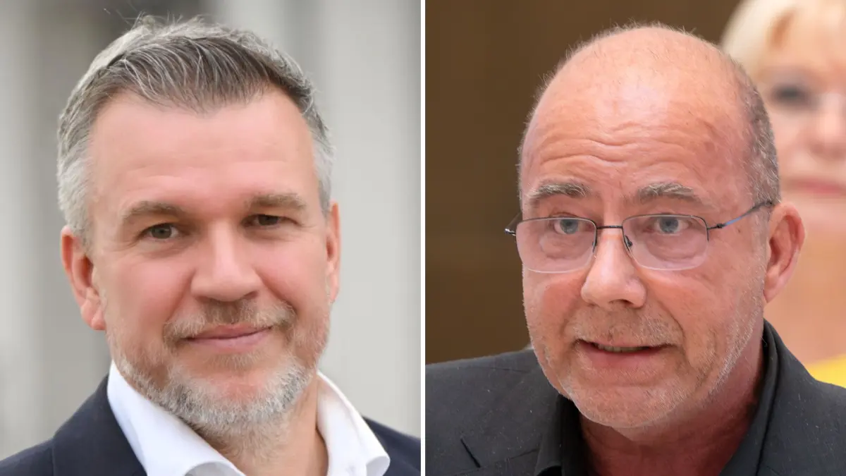 Landratswahl OPR 2026 - Neuruppin - Stichwahl - Kandidat - Ralf Reinhardt (SPD/Foto: Henry Mundt) und Torsten Arndt (AfD/Foto: Soeren Stache)