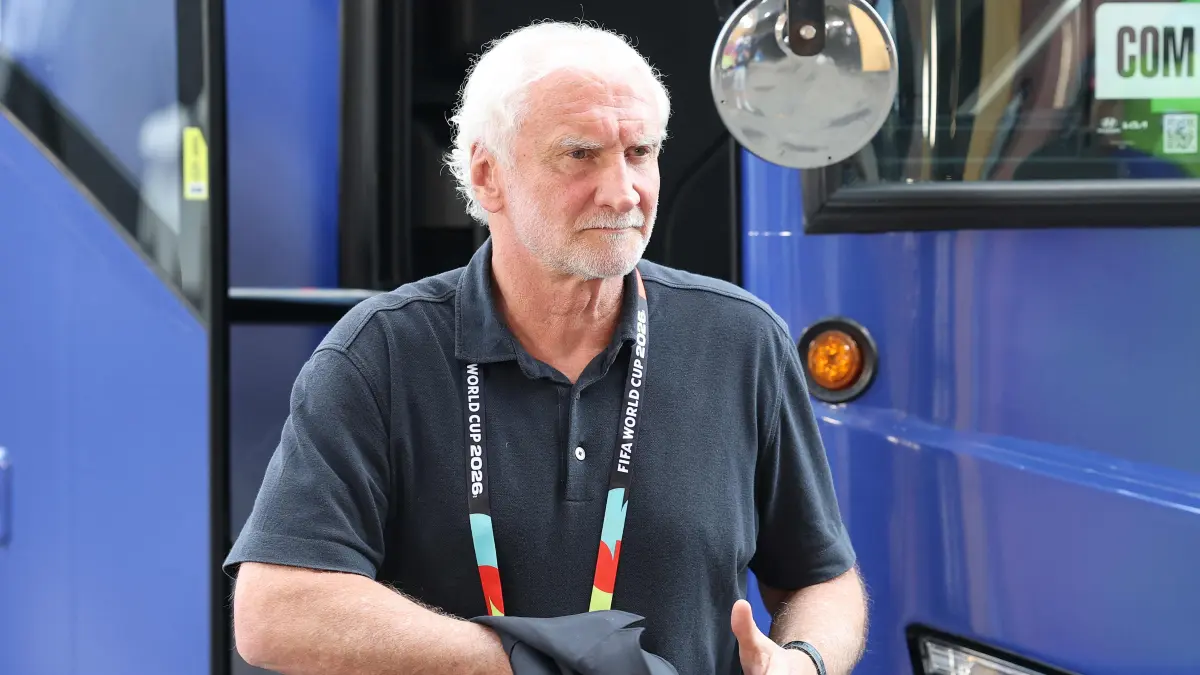 Germany v Paraguay: Round Of 32 - FIFA World Cup 2026: FOXBOROUGH, MASSACHUSETTS - JUNE 29: Rudi Völler, Sporting Director of DFB, arrives for the FIFA World Cup 2026 Round Of 32 match between Germany and Paraguay at Boston Stadium on June 29, 2026 in Foxborough, Massachusetts. Alexander Hassenstein/Getty Images/AFP (Photo by ALEXANDER HASSENSTEIN / GETTY IMAGES NORTH AMERICA / Getty Images via AFP)