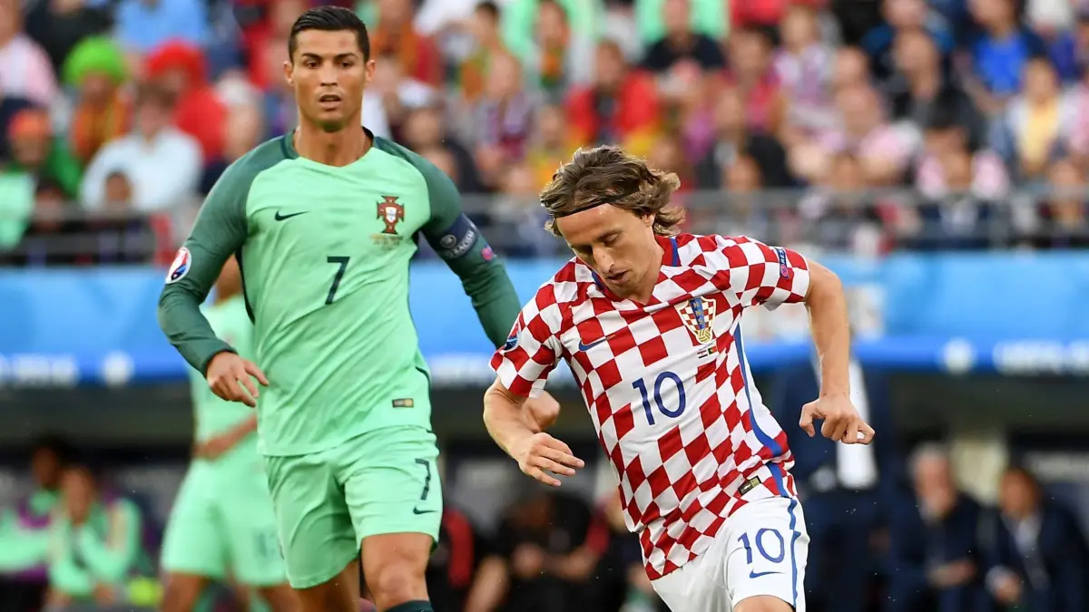 Cristiano Ronaldo und Luka Modric
