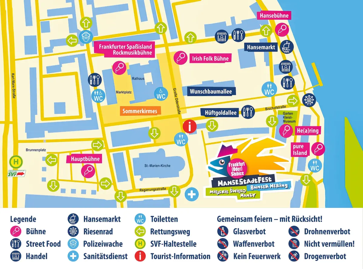 Vom Brunnenplatz bis zum Oderufer gibt es ein buntes Programm zum Hansestadtfest.