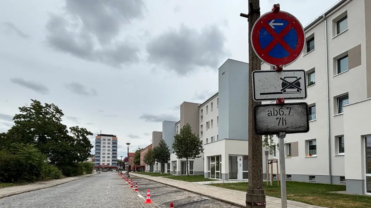 Puschkinstraße in Eisenhüttenstadt plötzlich keine Einbahnstraße mehr