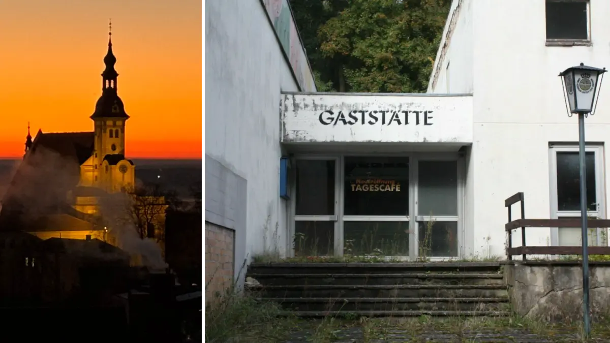 Kontrastprogramm in Neuzelle: barocke Pracht mit der Klosterkirche und Lost Place mit dem einstigen Kultur- und Schützenhaus