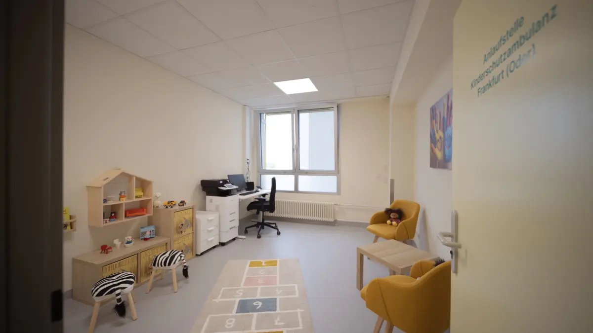 Die Anlaufstelle auf der neuen Station der Kinderschutzambulanz
