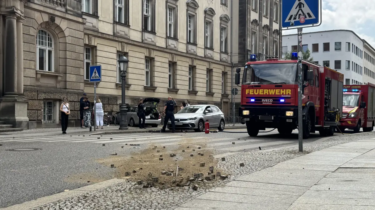 Unfall Große Scharrnstraße Uni Frankfurt (Oder)