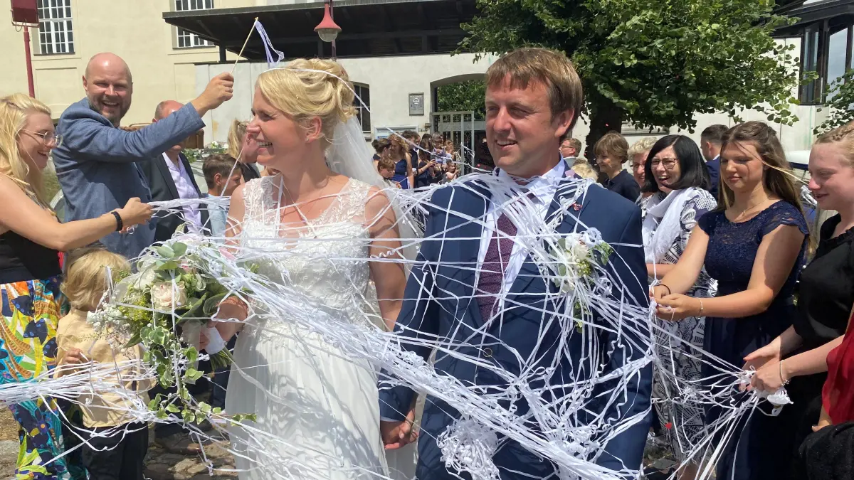 Andrea und Norbert Speckermann kurz nach ihrer Trauung in Lebus