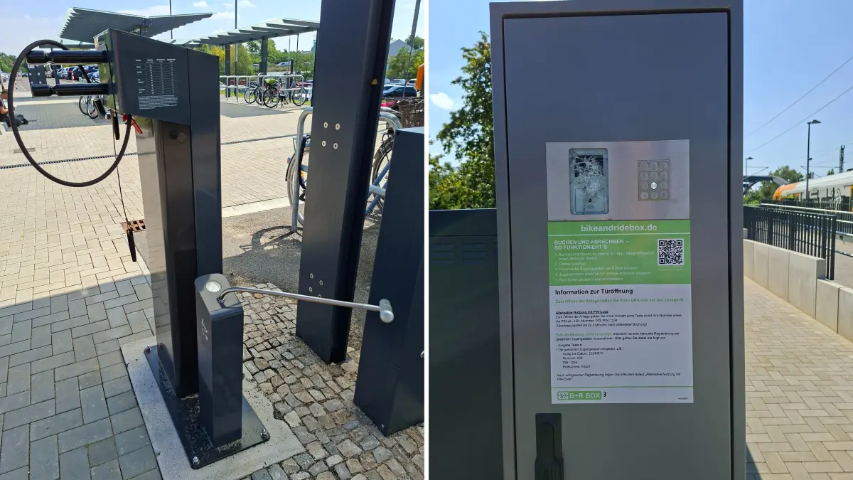 Die neue Fahrradanlage am Bahnhof Erkner ist nach drei Monaten Betrieb bereits kaputt. Unbekannte zerstörten unter anderem die abschließbaren Fahrradboxen.