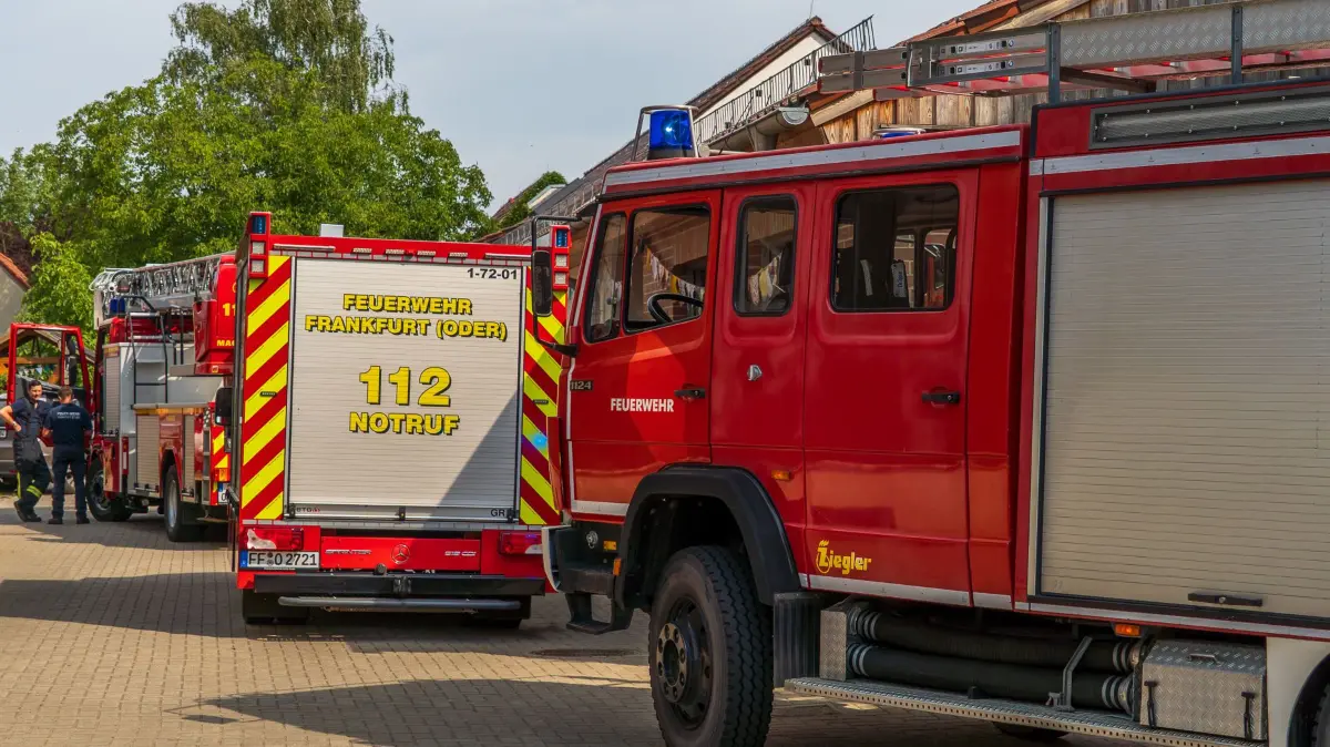 Die Feuerwehr musste in Frankfurt (Oder) ausrücken, weil eine Frau in Getreide feststeckte.