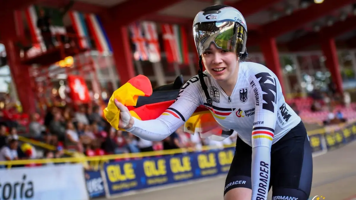 Lara Colberg bei der Europameisterschaft in Cottbus.