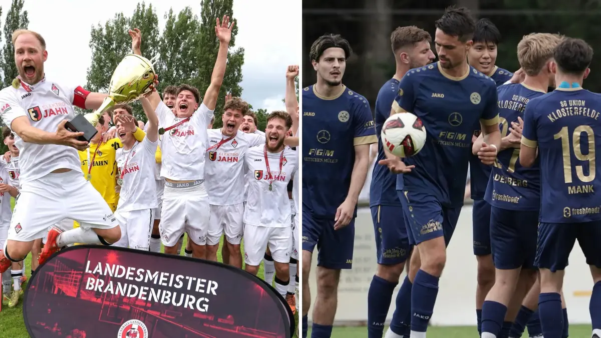 Der 1. FC Frankfurt als Landesmeister von Brandenburg und die SG Union Klosterfelde vertreten den Osten und den Norden des Bundeslandes in der NOFV-Oberliga. So stehen die Chancen für beide Teams.