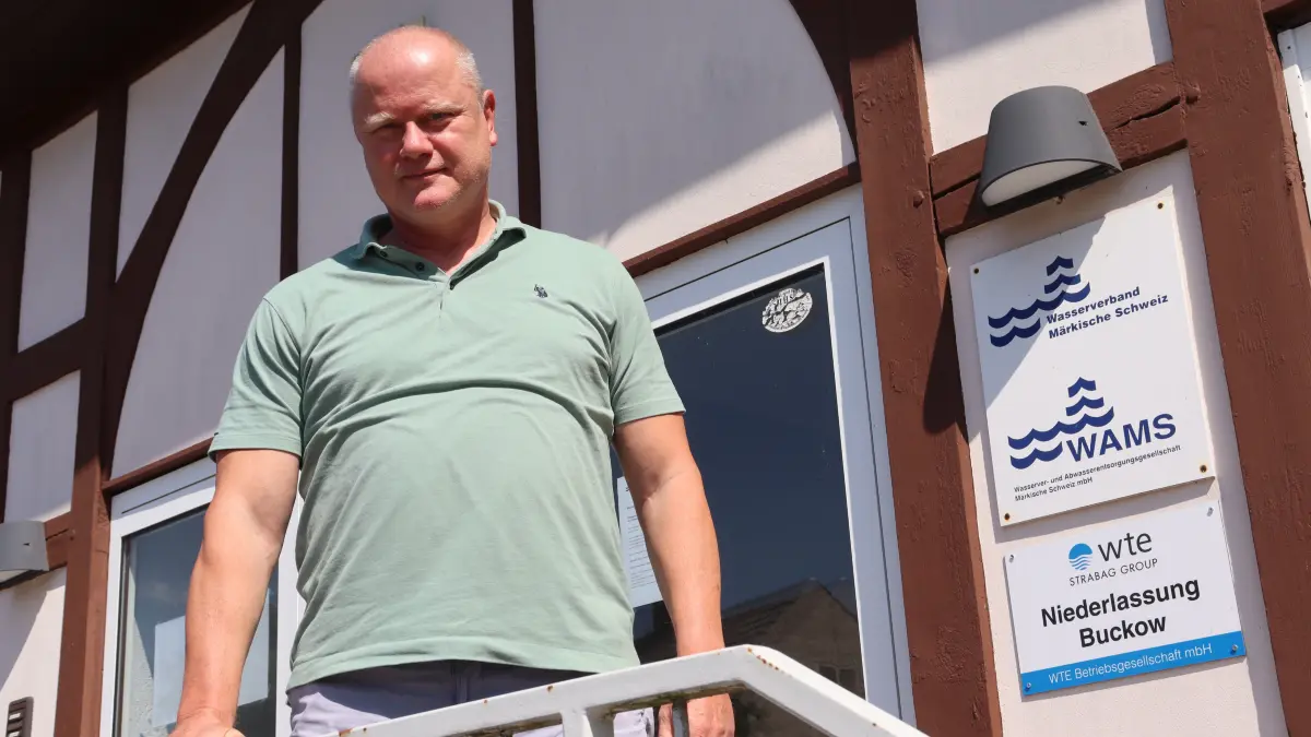 Ingmar Butschke ist Geschäftsführer der Wasserver- und Abwasserentsorgungsgesellschaft Märkische Schweiz (WAMS) mit Sitz in Buckow.