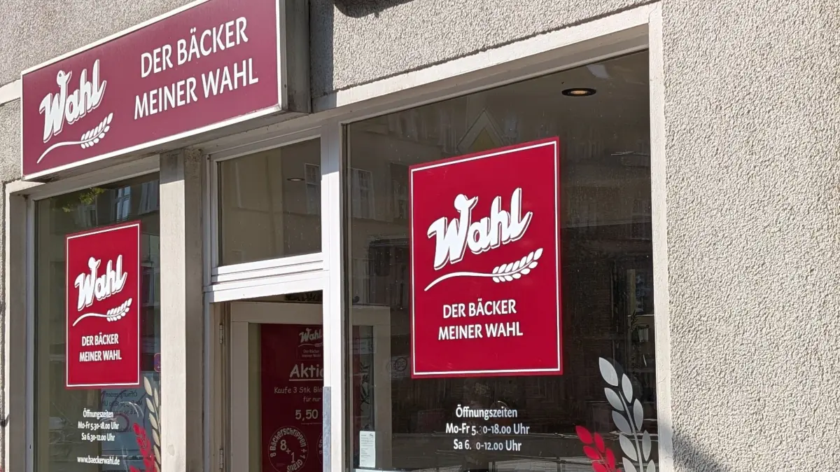 Eine Filiale der Bäckerei Wahl in Berlin Schöneweide