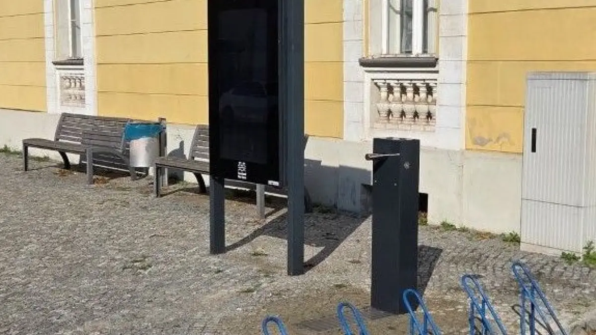 Kostenloses Trinkwasser: In Eisenhüttenstadt ist ein Trinkwasserbrunnen in Betrieb gegangen. Ein zweiter Standort ist in Vorbereitung.
