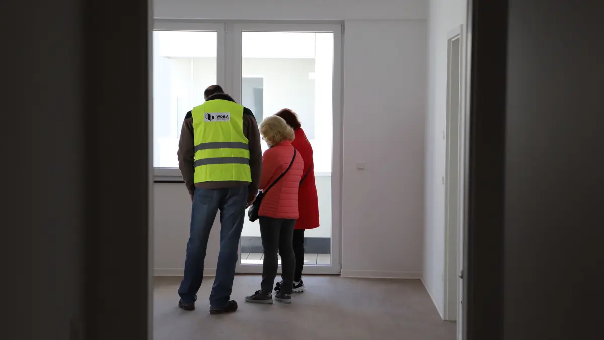 Marco Winkler Woba: Oranienburg, Immobilie, Wohnungen, Wohnungsmarkt, Woba erster Bauabschnitt Weiße Stadt, Besichtigungstermine, Einzug Juni geplant, Mietwohungen, günstige Wohnungen Wohnraum, Foto: Maro Winkler am 8. Mai 2021
