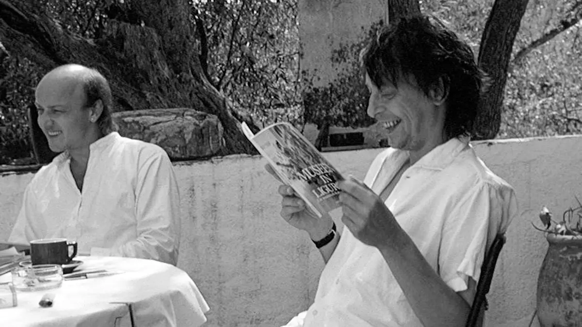 Lutz Kerschowski und Rio Reiser im Sommer 1990 im Urlaub in Italien