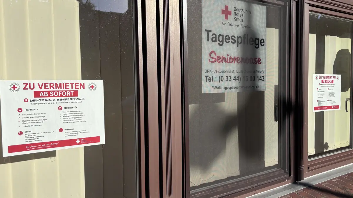 Für immer Feierabend: Das DRK sucht für die Tagespflegestätte in der Bahnhofstraße einen Nachmieter. Das ist der Grund.