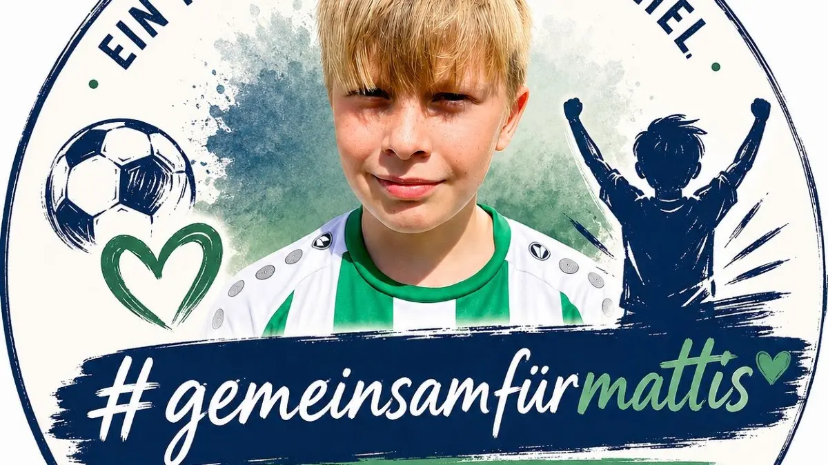 Gemeinsam für Mattis, Spendenaktion für Mattis (12) aus Mühlenbeck, der nach einer Salmonellen-Sepsis beide Hände und Füße verloren hat, Logo für die Aktion auf Gofundme