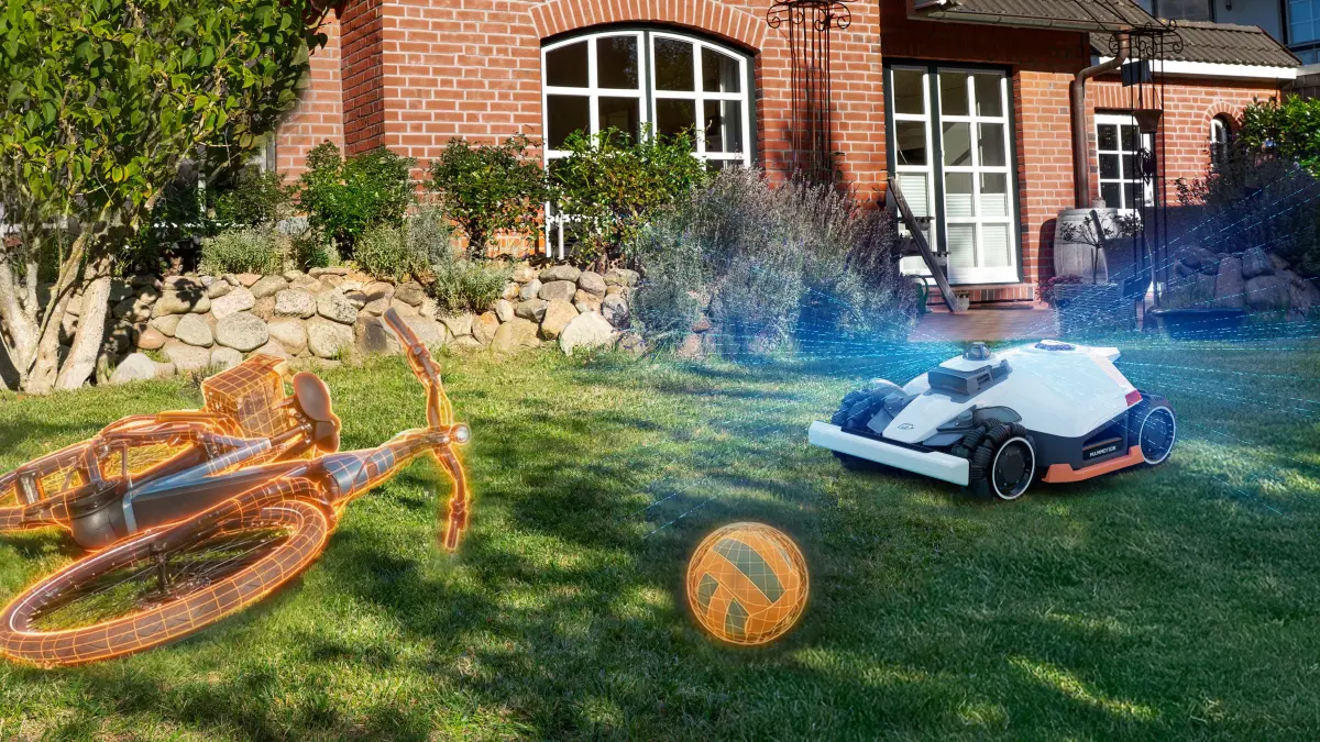 LUBA 3 AWD. TriFusion Navigation sichert die Orientierung im Garten und die Hindernissvermeidung.