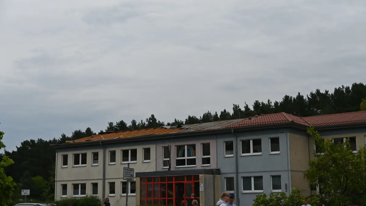 Abgedeckt: die Kita Regenbogen im Paul-Frost-Ring in Fürstenwalde.