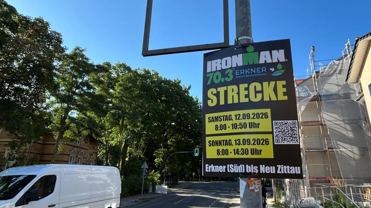Ironman 2026 in Erkner: Die finalen Streckenpläne sollen bald feststehen. Was uu den Sperrungen in der Stadt sowie der Region Grünheide und Spreenhagen bereits bekannt ist.
