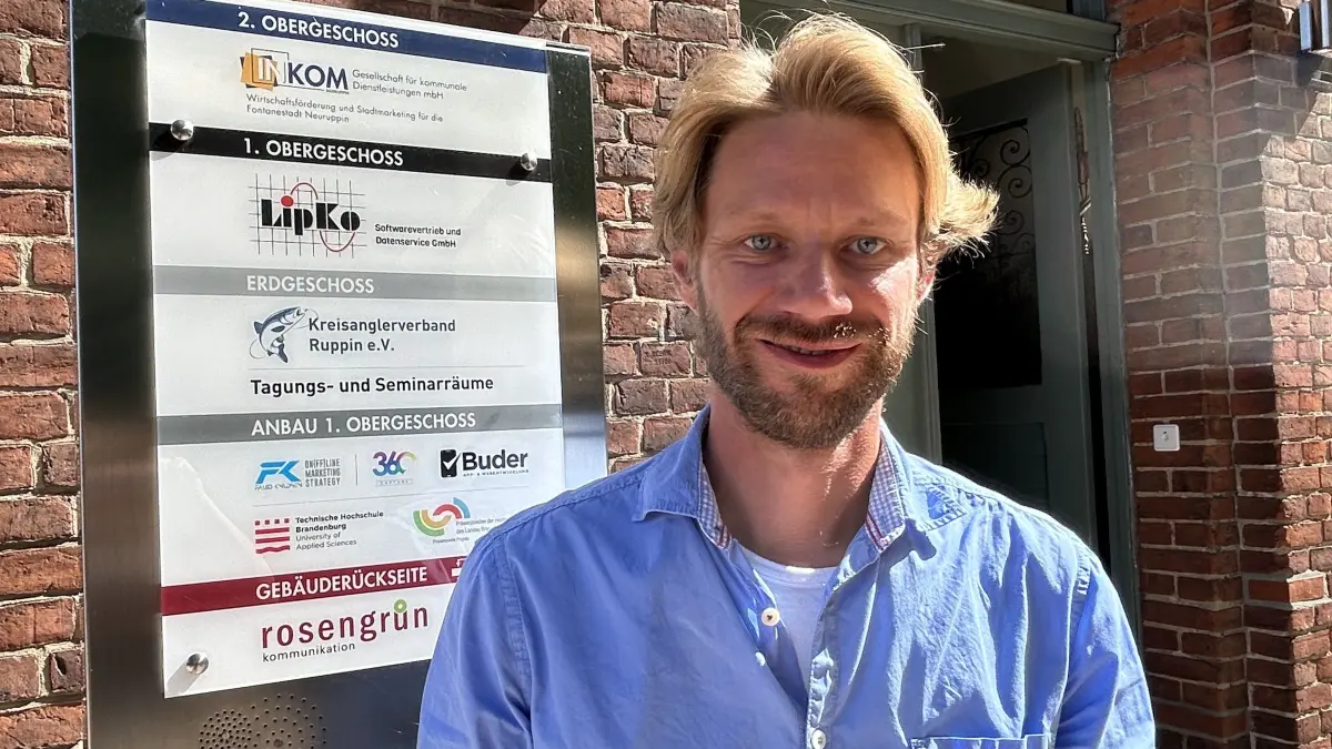 Christian Ringleb ist Sprecher des kommunalen Dienstleisters Inkom in Neuruppin. Er und sein Team organisieren den Martinimarkt.