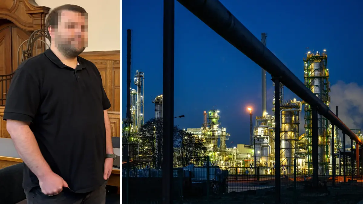 Der Angeklagte im Prozess zum Cyberangriff auf Rosneft Deutschland im März 2022.