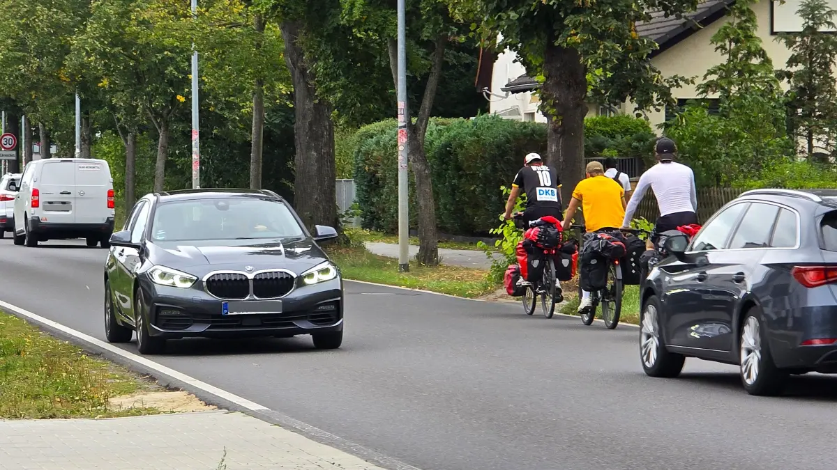 Der Fahrradweg von Königs Wusterhausen über über Neue Mühle und Zernsdorf nach Kablow